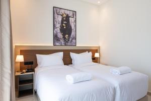 Krevet ili kreveti u jedinici u okviru objekta Hotel El Toro Tanger
