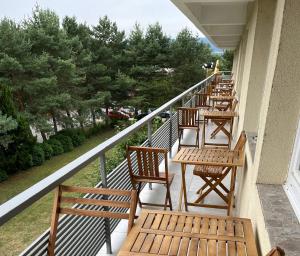 Balkón nebo terasa v ubytování Bed & Breakfast Hotel Perla