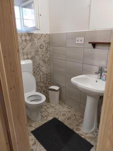 Kúpeľňa v ubytovaní Délibáb Apartman