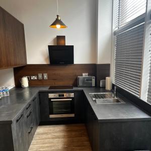 Η κουζίνα ή μικρή κουζίνα στο Luxurious 1-Bedroom with Parking