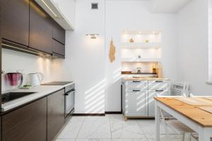 Kuchyňa alebo kuchynka v ubytovaní Peanut Premium Apartment Ochota