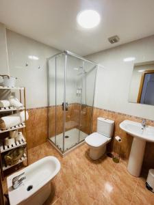 Koupelna v ubytování Apartamento Beirada 2 en Porto de Portocubelo con parking