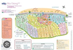 a map of the club nororie resort at Mar estang, Siblu in Canet-en-Roussillon