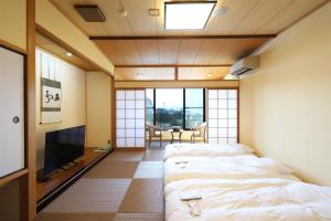 TV a/nebo společenská místnost v ubytování Kaigaku Onsen Resort Shirahama