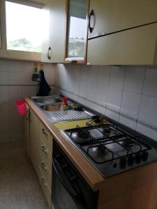 a kitchen with a stove and a sink at Appartamento Da Concetta - Via Paolucci in Vasto