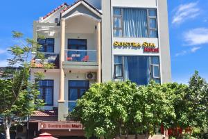 a building with a sign that reads some sea hotel at Sontra Sea Hotel in Danang