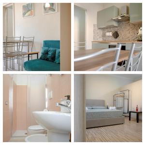 a collage of photos of a bathroom and a room at A Ridosso dei Sassi in Matera