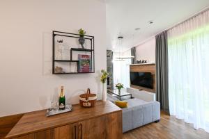 Kuchyň nebo kuchyňský kout v ubytování Hotel Ovruč - rodinný apartmán 111