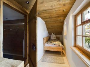 En eller flere senge i et værelse på Ferienwohnung Bärli Appenzell