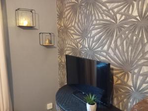 TV a/nebo společenská místnost v ubytování Appartement hyper centre 3 Lorient