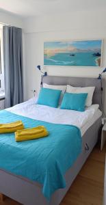 Posteľ alebo postele v izbe v ubytovaní Luksusowy Apartament Nad Zalewem