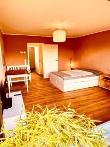 Ένα ή περισσότερα κρεβάτια σε δωμάτιο στο Casa Treveris II