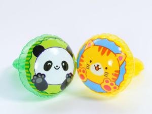 two needle felted balls of a cat and a tiger at APA Hotel Asakusa Shin Okachimachi Ekimae in Tokyo