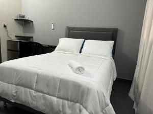 Postel nebo postele na pokoji v ubytování Habitación en el centro asunción solo efectivo guaranies