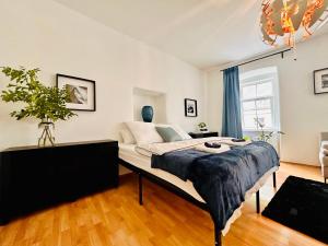 Postel nebo postele na pokoji v ubytování Schöne Ferienwohnung
