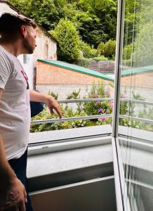 Balkón nebo terasa v ubytování Schöne Ferienwohnung
