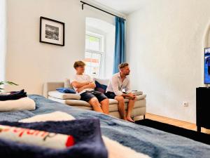 Posezení v ubytování Schöne Ferienwohnung