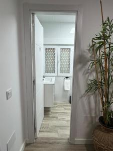 a bathroom with a sink and a toilet in a room at Linerlife in Málaga