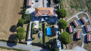 an overhead view of a house with a roof at Agriturismo Stella Marina in Piombino