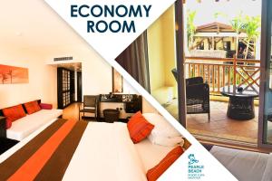 Ένα ή περισσότερα κρεβάτια σε δωμάτιο στο Pearle Beach Resort & Spa