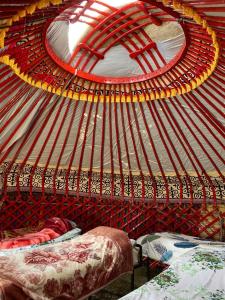 Posezení v ubytování Zalkar Yurt Camp + 37 fotografií