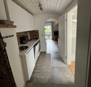 Kuchyň nebo kuchyňský kout v ubytování Apartment inzellreif