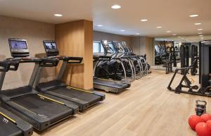 Das Fitnesscenter und/oder die Fitnesseinrichtungen in der Unterkunft Manchester Marriott Hotel Piccadilly