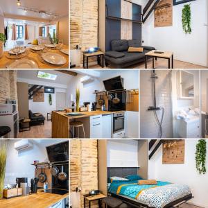 Cuisine ou kitchenette dans l'établissement Les suites du castillet