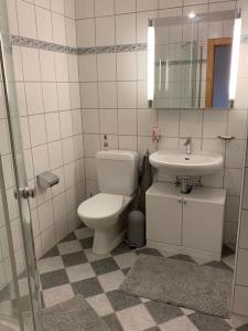 Koupelna v ubytování Magnifique chalet appartement à Villars, vue sur les alpes + 17 fotografií