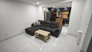 a living room with a couch and a table at Vila Lavanda Povljana in Povljana +25 photos
