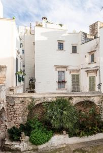 Un edificio blanco con plantas delante. en Torretta Martina, en Martina Franca 87 fotos más