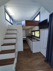 Kuchyň nebo kuchyňský kout v ubytování Dikili ZeyTiny House