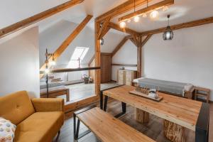 Ruang duduk di Apartmány Nad Pivovarem