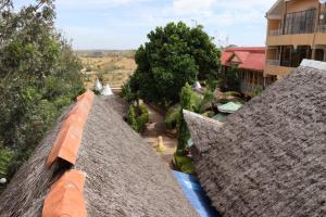 an overhead view of the roof of a building at Pine Breeze Getaway LUKENYA in Athi River