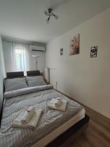Katil atau katil-katil dalam bilik di Hegin Ajtósi Apartman