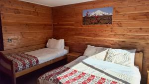 Postel nebo postele na pokoji v ubytování Alpes Hotel