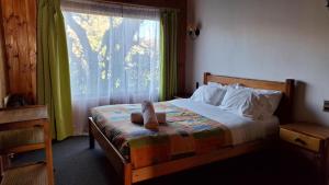 Postel nebo postele na pokoji v ubytování Alpes Hotel