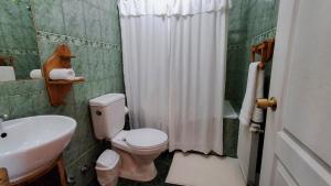 Koupelna v ubytování Alpes Hotel