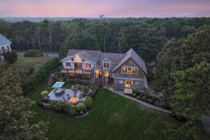 an aerial view of a house at Grand View Getaway in West Dennis