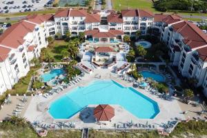 an aerial view of a resort with a pool at Oceanfront Resort! at Ocean Delight! in North Topsail Beach