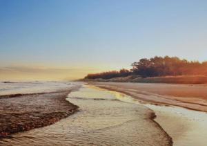 a beach with waves coming in from the ocean at Willa Balticus in Władysławowo +28 photos