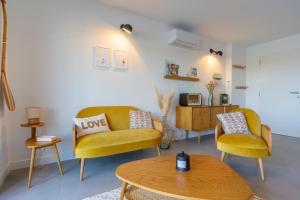 Khu vực ghế ngồi tại L'Ostra - Maison sur l'eau proche Arcachon
