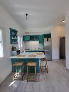 Kuchyň nebo kuchyňský kout v ubytování Klimis apartments