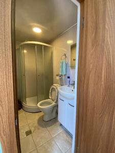 Koupelna v ubytování Eli’s home