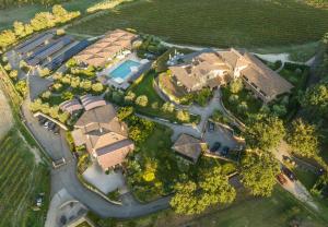 an overhead view of a house with a pool at Altarocca Wine Resort Adults Only in Orvieto