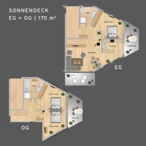 Půdorys ubytování Winkelschiffchen I mit Sauna