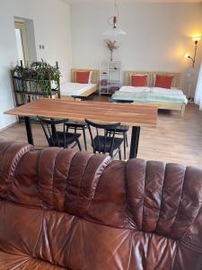 Posezení v ubytování Apartment s terasou Lysá