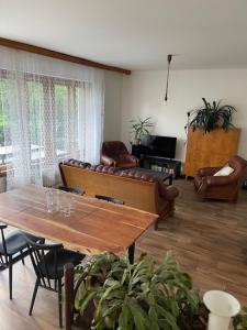 Posezení v ubytování Apartment s terasou Lysá
