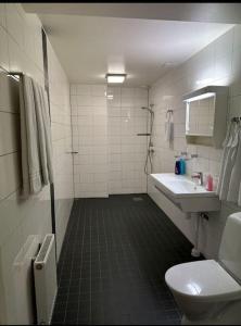 Koupelna v ubytování Nr6 På Spåret