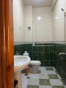 a bathroom with a toilet and a sink at 2 Chaaban 1, 1136 in Larache